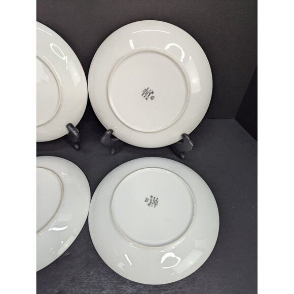Royal M by Mitashoten Platinum Knight M109 White Coupe Salad Plate Set of 4 - Picture 7 of 9